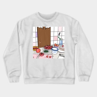 Kitchen Still Life Illustration Crewneck Sweatshirt